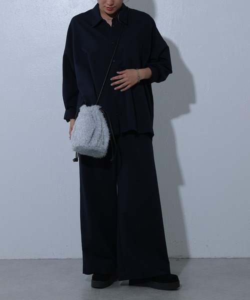 COLONY 2139（コロニートゥーワンスリーナイン）の「ラメシャギー巾着（ショルダーバッグ・レディース・ホワイト/ブラック・FREE）」の9枚目の写真