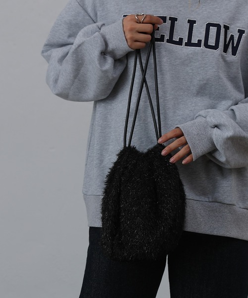 COLONY 2139（コロニートゥーワンスリーナイン）の「ラメシャギー巾着（ショルダーバッグ・レディース・ホワイト/ブラック・FREE）」の15枚目の写真