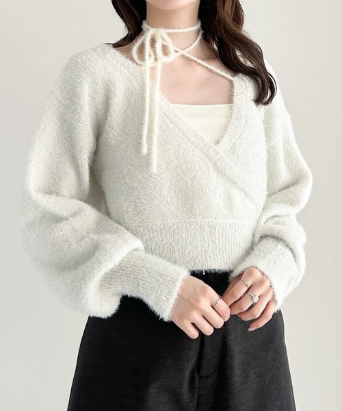 ︎ ︎︎︎︎︎y さま専用 Heather（ヘザー）の「カシュクールニット 152280（ニット/セーター