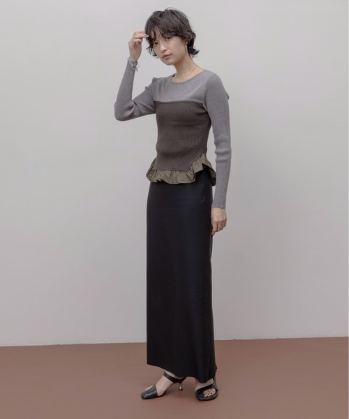 Eimee Law フリルデザインラグランニット　完売品 Eimee Law フリルデザインラグランニット 完売品