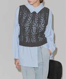 willfully ニットベスト　シャギーニット　ウィルフリー WILLFULLY（ウィルフリー）の「multi way shaggy knit vest