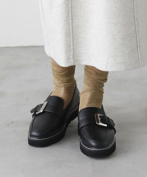 Green Parks(グリーンパークス)の「RUPIS.ベルトローファー(ローファー・レディース・ブラック・M/S/L)」の2枚目の写真