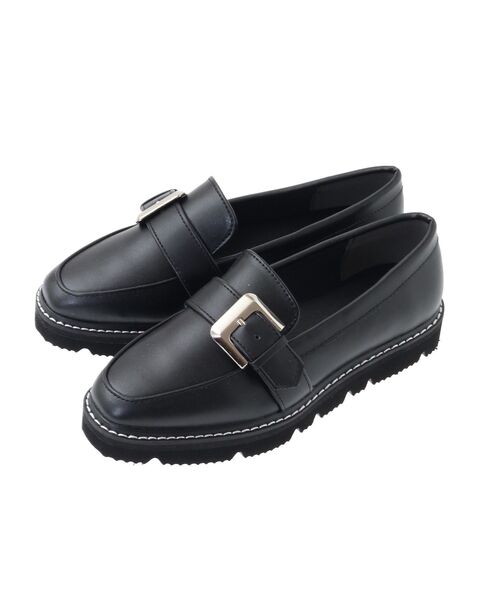 Green Parks(グリーンパークス)の「RUPIS.ベルトローファー(ローファー・レディース・ブラック・M/S/L)」の5枚目の写真