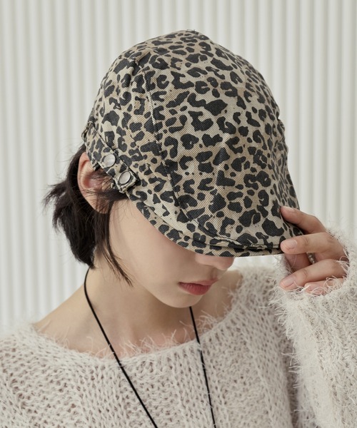 UNE MANSION（ユヌマンション）の「【2024A/W新作アイテム】[サイズボタンで調節可能] レオパードヒョウ柄ビンテージハンチングキャップ（ハンチング/ベレー帽・レディース・レオパード・ONE SIZE）」の17枚目の写真