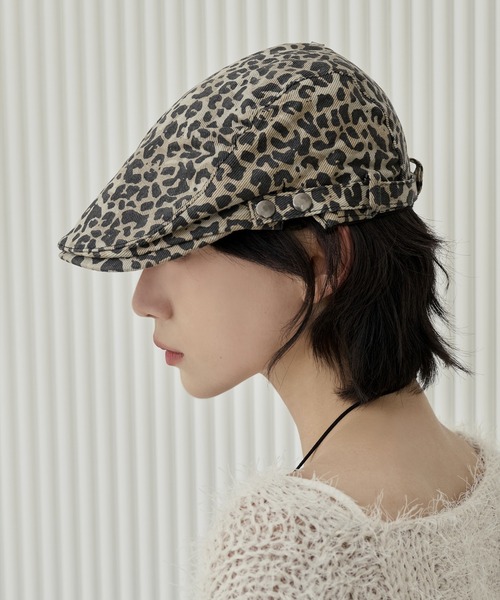 UNE MANSION（ユヌマンション）の「【2024A/W新作アイテム】[サイズボタンで調節可能] レオパードヒョウ柄ビンテージハンチングキャップ（ハンチング/ベレー帽・レディース・レオパード・ONE SIZE）」の18枚目の写真