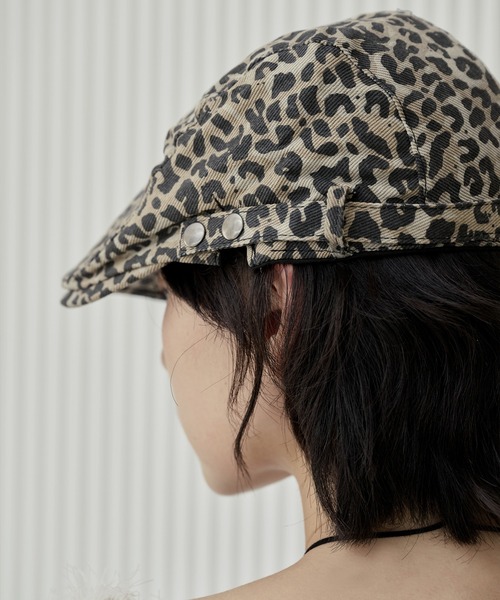 UNE MANSION（ユヌマンション）の「【2024A/W新作アイテム】[サイズボタンで調節可能] レオパードヒョウ柄ビンテージハンチングキャップ（ハンチング/ベレー帽・レディース・レオパード・ONE SIZE）」の19枚目の写真