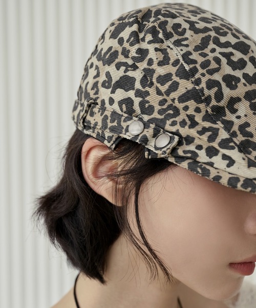 UNE MANSION（ユヌマンション）の「【2024A/W新作アイテム】[サイズボタンで調節可能] レオパードヒョウ柄ビンテージハンチングキャップ（ハンチング/ベレー帽・レディース・レオパード・ONE SIZE）」の20枚目の写真