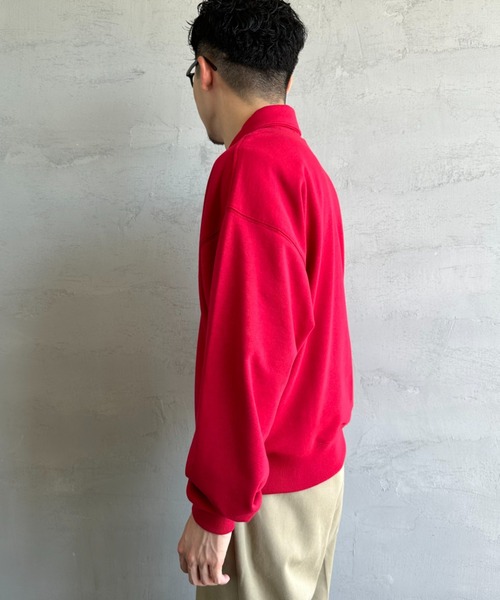 U.S. POLO ASSN.（ユーエスポロアッスン）の「[U.S. POLO ASSN./ユーエスポロアッスン] 別注 ワンポイントロゴ刺繍 ハーフジップポロスウェット（スウェット・レディース・ブラック/グレー/ネイビー/レッド・L/M/S/XL）」の20枚目の写真