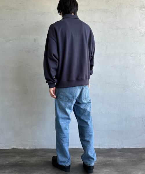 U.S. POLO ASSN.（ユーエスポロアッスン）の「[U.S. POLO ASSN./ユーエスポロアッスン] 別注 ワンポイントロゴ刺繍 ハーフジップポロスウェット（スウェット・レディース・ブラック/グレー/ネイビー/レッド・L/M/S/XL）」の7枚目の写真