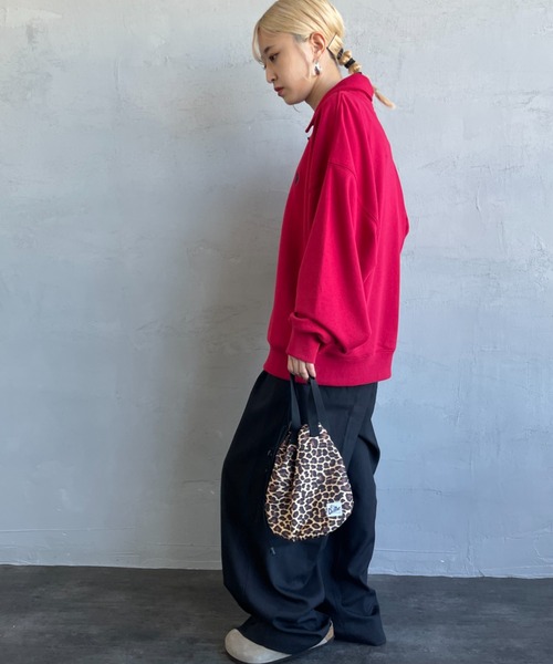 U.S. POLO ASSN.（ユーエスポロアッスン）の「[U.S. POLO ASSN./ユーエスポロアッスン] 別注 ワンポイントロゴ刺繍 ハーフジップポロスウェット（スウェット・レディース・ブラック/グレー/ネイビー/レッド・L/M/S/XL）」の17枚目の写真