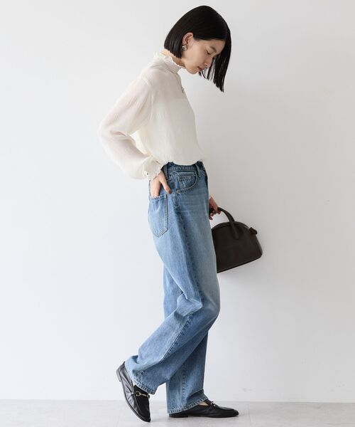 AMERI vintage ブラック モックネック ハイネック フリル レディース