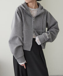 Omekashi | ポンチジップショートパーカー(パーカー)