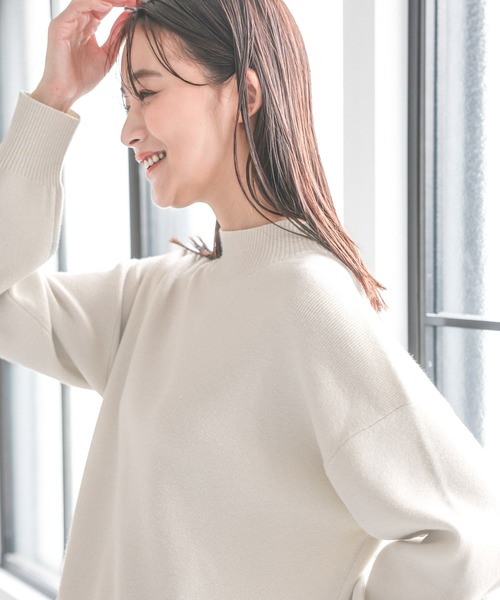 ▼未使用級✨ドゥロワー コットンニット 9G 金ボタン スナップ プルオーバー セール】メルティスタンドスリットラメプルオーバー/115915（ニット