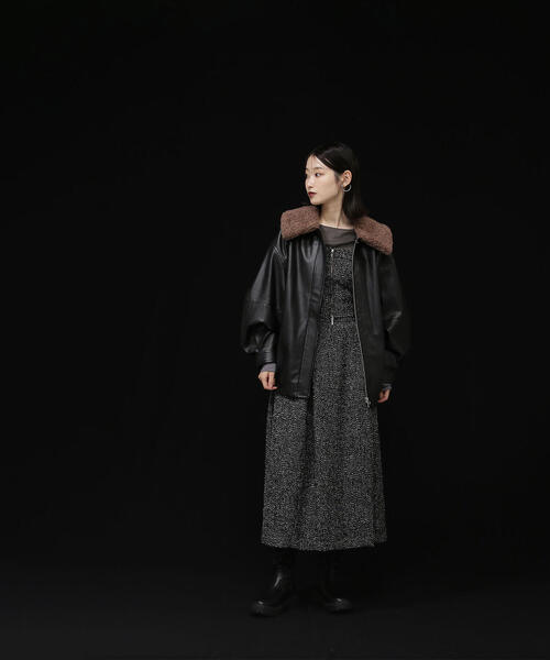 NATURAL BEAUTY BASIC（ナチュラルビューティーベーシック）の「◇ツイードビスチェ（キャミソール・レディース・ブラック系その他/ベージュ系その他・FREE）」の8枚目の写真