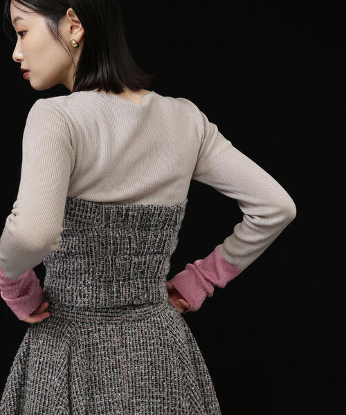 NATURAL BEAUTY BASIC（ナチュラルビューティーベーシック）の「◇ツイードビスチェ（キャミソール・レディース・ブラック系その他/ベージュ系その他・FREE）」の17枚目の写真