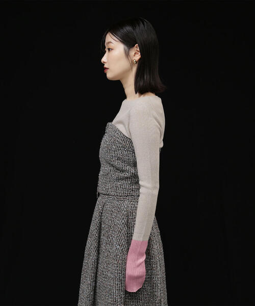 NATURAL BEAUTY BASIC（ナチュラルビューティーベーシック）の「◇ツイードビスチェ（キャミソール・レディース・ブラック系その他/ベージュ系その他・FREE）」の22枚目の写真