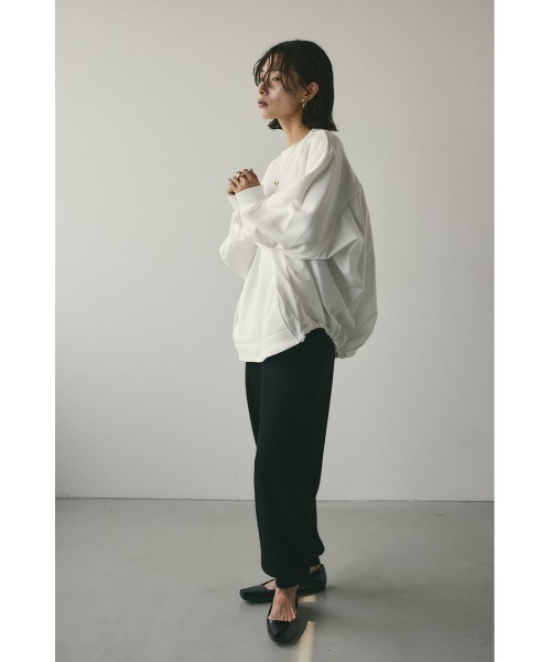 STYLEMIXER（スタイルミキサー）の「コンビネーションスウェットトップ（スウェット・レディース・ブラック/ベージュ/ホワイト・FREE）」の5枚目の写真