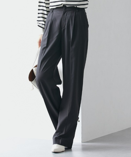 slattgir（スラットジール）の「高身長　ウール調きれい見えみえワイドパンツ（トールサイズ）（その他パンツ・レディース・ネイビー/ブラック/杢グレー・M/L/LL/3L）」の9枚目の写真