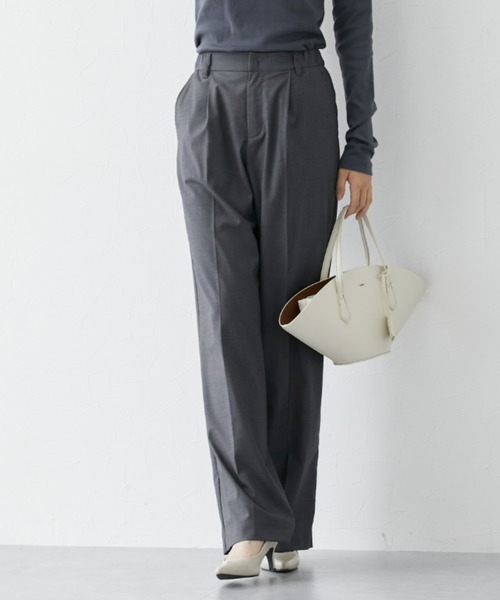 slattgir（スラットジール）の「高身長　ウール調きれい見えみえワイドパンツ（トールサイズ）（その他パンツ・レディース・ネイビー/ブラック/杢グレー・M/L/LL/3L）」の13枚目の写真