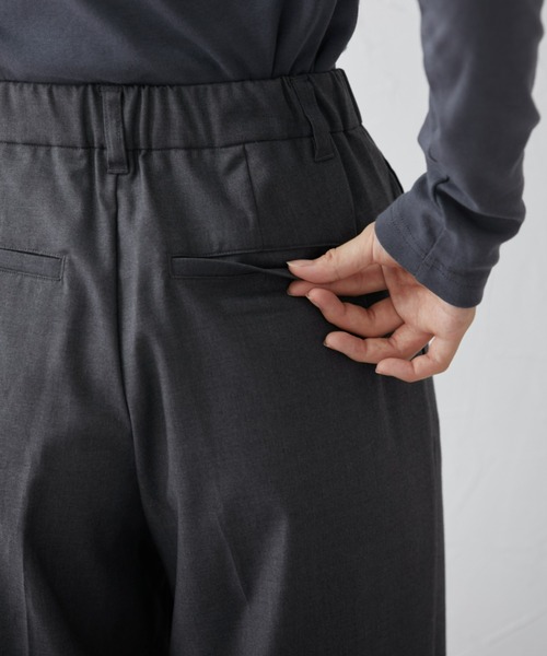 slattgir（スラットジール）の「高身長　ウール調きれい見えみえワイドパンツ（トールサイズ）（その他パンツ・レディース・ネイビー/ブラック/杢グレー・M/L/LL/3L）」の19枚目の写真