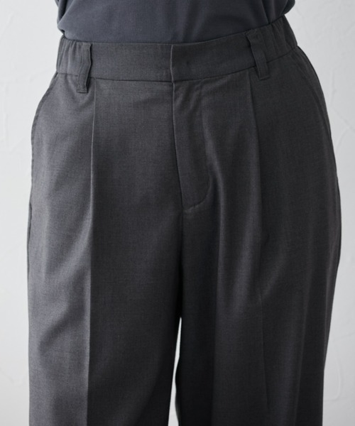 slattgir（スラットジール）の「高身長　ウール調きれい見えみえワイドパンツ（トールサイズ）（その他パンツ・レディース・ネイビー/ブラック/杢グレー・M/L/LL/3L）」の20枚目の写真