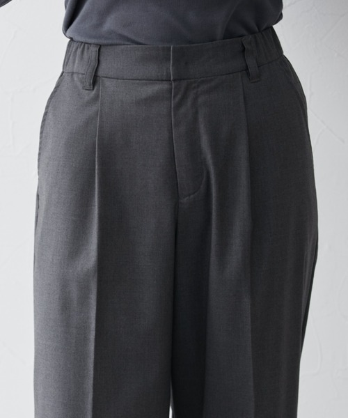 slattgir（スラットジール）の「高身長　ウール調きれい見えみえワイドパンツ（トールサイズ）（その他パンツ・レディース・ネイビー/ブラック/杢グレー・M/L/LL/3L）」の22枚目の写真