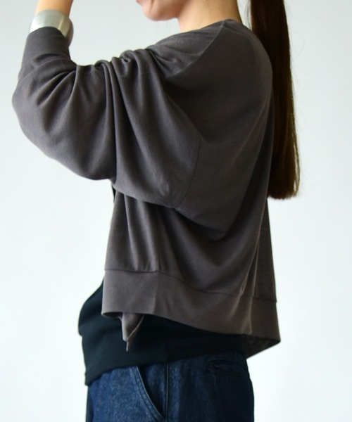 and it_（アンドイット）の「シアー2wayカーディガン（カーディガン/ボレロ・レディース・レッド/ブラック/チャコール・M）」の9枚目の写真