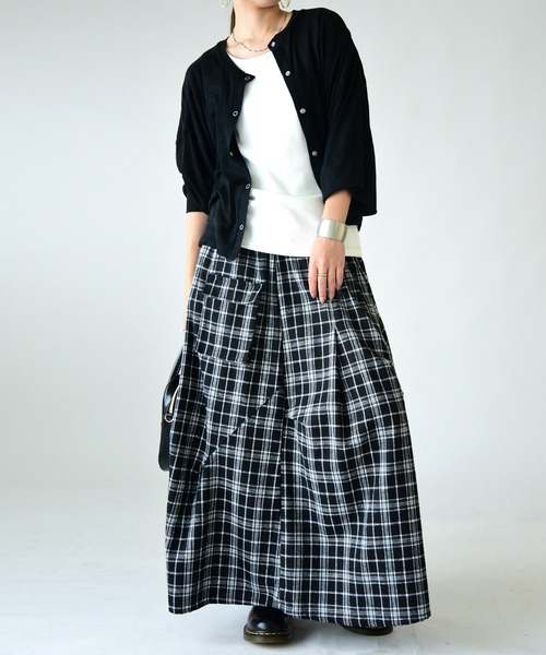 and it_（アンドイット）の「シアー2wayカーディガン（カーディガン/ボレロ・レディース・レッド/ブラック/チャコール・M）」の12枚目の写真