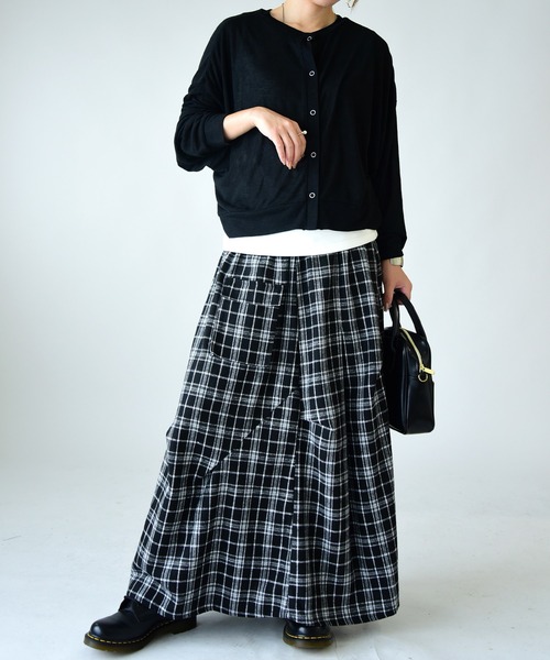 and it_（アンドイット）の「シアー2wayカーディガン（カーディガン/ボレロ・レディース・レッド/ブラック/チャコール・M）」の15枚目の写真