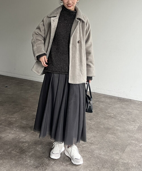 Chez toi(シェトワ)の「ラメモールハイネックプルオーバー(ニット/セーター・レディース・アイボリー/ブルー/チャコールグレー・FREE)」の21枚目の写真