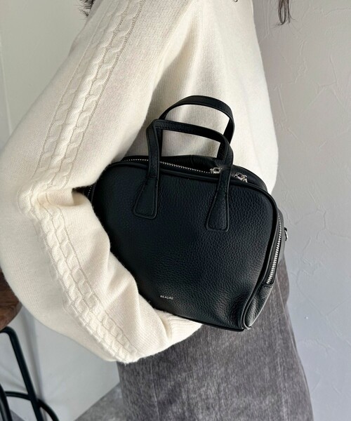 fredy emue（フレディエミュ）の「【BEAURE/ヴュレ】ソフトレザーボックスボストンバック（ボストンバッグ・レディース・ブラウン/ブラック・FREE）」の17枚目の写真