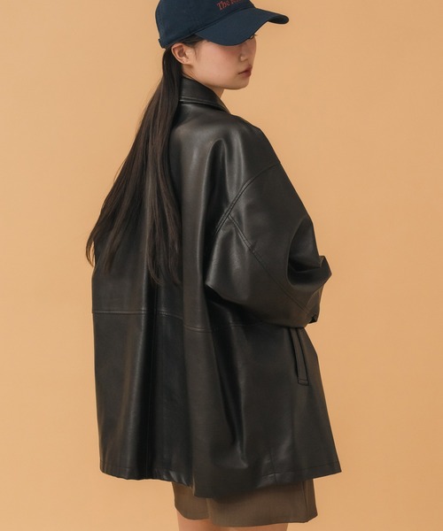 (新品タグ付き❗)missadoraレザージャケット 新品タグ付き❗)missadoraレザージャケット