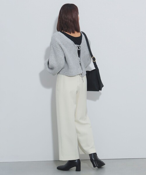 クロップド リボン カーディガン（手洗い可能）（カーディガン/ボレロ）｜BEAMS HEART（ビームスハート）