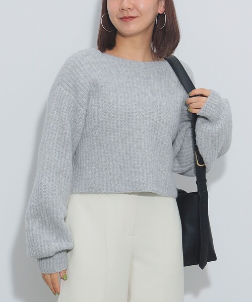 クロップド リボン カーディガン（手洗い可能）（カーディガン/ボレロ）｜BEAMS HEART（ビームスハート）