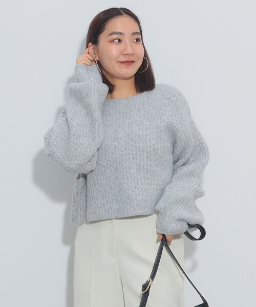 クロップド リボン カーディガン（手洗い可能）（カーディガン/ボレロ）｜BEAMS HEART（ビームスハート）