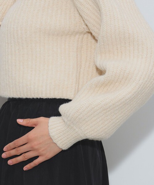 クロップド リボン カーディガン（手洗い可能）（カーディガン/ボレロ）｜BEAMS HEART（ビームスハート）