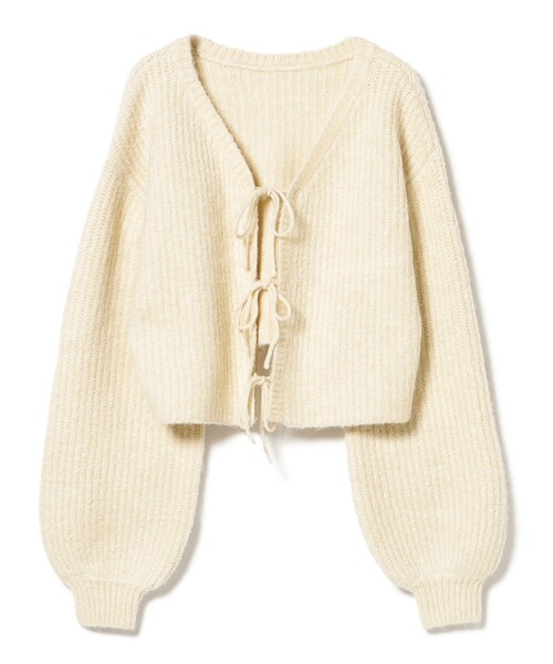 クロップド リボン カーディガン（手洗い可能）（カーディガン/ボレロ）｜BEAMS HEART（ビームスハート）