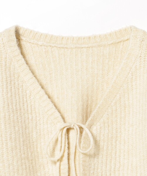 クロップド リボン カーディガン（手洗い可能）（カーディガン/ボレロ）｜BEAMS HEART（ビームスハート）