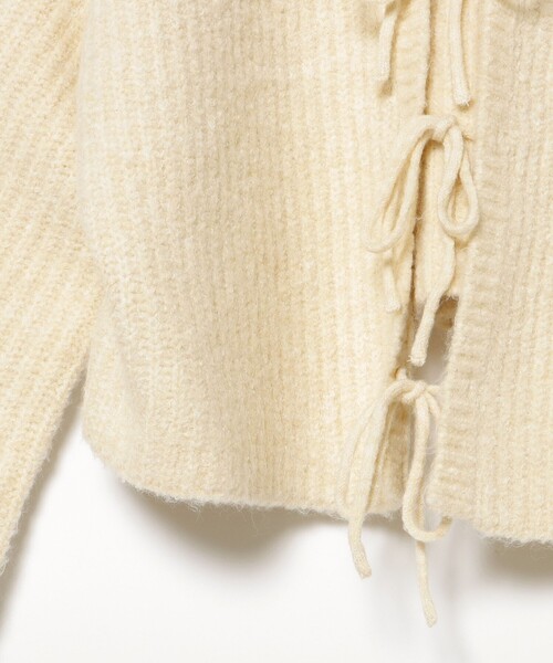 クロップド リボン カーディガン（手洗い可能）（カーディガン/ボレロ）｜BEAMS HEART（ビームスハート）