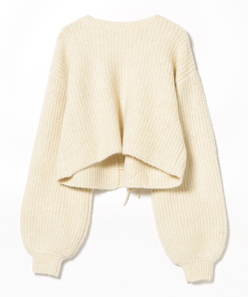 クロップド リボン カーディガン（手洗い可能）（カーディガン/ボレロ）｜BEAMS HEART（ビームスハート）