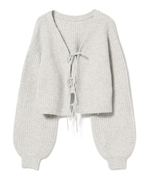 クロップド リボン カーディガン（手洗い可能）（カーディガン/ボレロ）｜BEAMS HEART（ビームスハート）