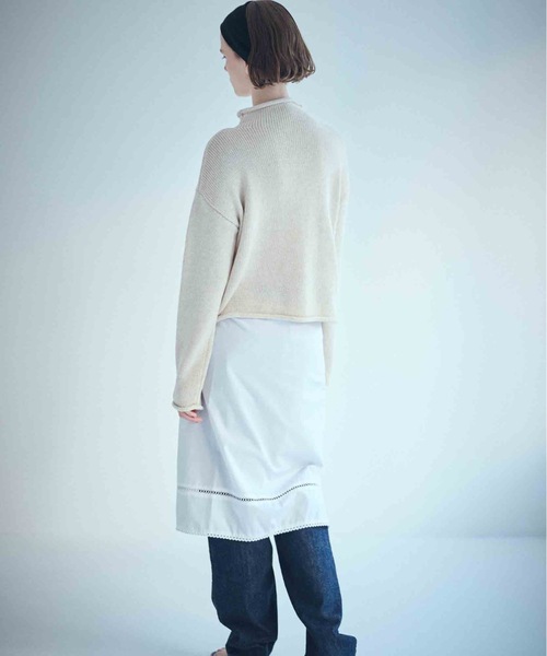 SEA（シー）の「コットン ロールネックニット（ニット/セーター・レディース・アイボリー/ホワイト・ONE SIZE）」の3枚目の写真