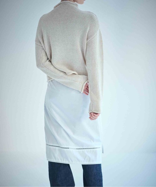 SEA（シー）の「コットン ロールネックニット（ニット/セーター・レディース・アイボリー/ホワイト・ONE SIZE）」の4枚目の写真