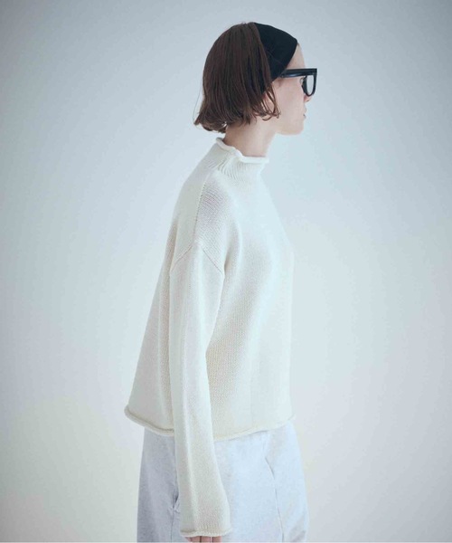 SEA（シー）の「コットン ロールネックニット（ニット/セーター・レディース・アイボリー/ホワイト・ONE SIZE）」の7枚目の写真