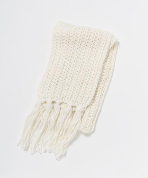 FRATELLI TALLI（フラテリタリ）の「Fratelli Talli　フリンジニットマフラー（マフラー・レディース・ホワイト/ピンク/ネイビー・FREE）」の9枚目の写真