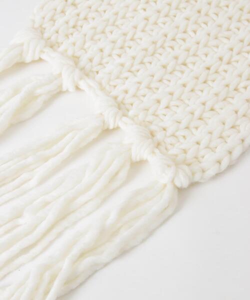 FRATELLI TALLI（フラテリタリ）の「Fratelli Talli　フリンジニットマフラー（マフラー・レディース・ホワイト/ピンク/ネイビー・FREE）」の10枚目の写真