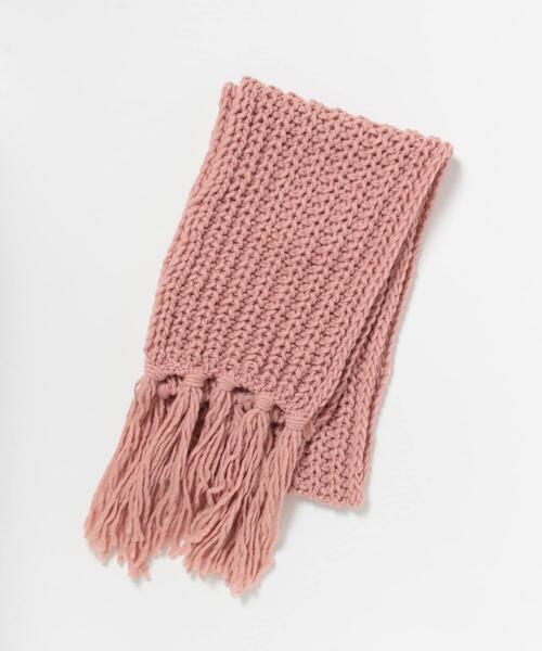 FRATELLI TALLI（フラテリタリ）の「Fratelli Talli　フリンジニットマフラー（マフラー・レディース・ホワイト/ピンク/ネイビー・FREE）」の15枚目の写真
