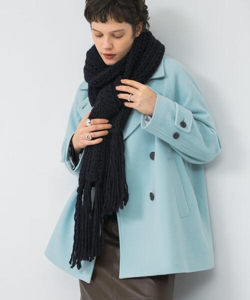 FRATELLI TALLI（フラテリタリ）の「Fratelli Talli　フリンジニットマフラー（マフラー・レディース・ホワイト/ピンク/ネイビー・FREE）」の22枚目の写真