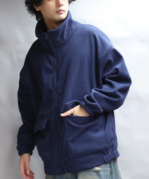 8(eight)(エイト)の「コーデュロイ裏起毛ジャケット(ブルゾン・メンズ・ネイビー/カーキ系/ブラック・X-LARGE/MEDIUM/LARGE)」の1枚目の写真