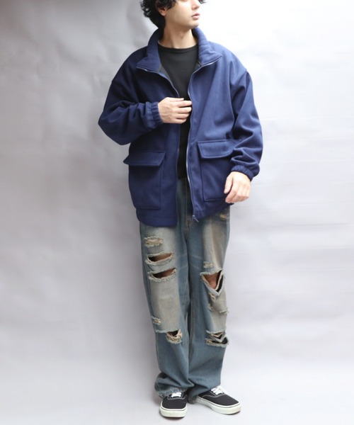 8(eight)(エイト)の「コーデュロイ裏起毛ジャケット(ブルゾン・メンズ・ネイビー/カーキ系/ブラック・X-LARGE/MEDIUM/LARGE)」の21枚目の写真